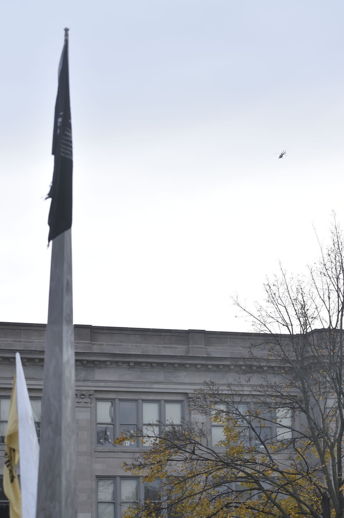 Helicopters above Kenosha Friday